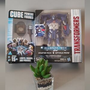 Transformers Optimus Prime Cube Powder Figure All Spark Tech 15 Lights New